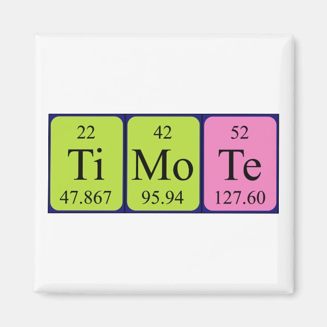 Timote periodic table name magnet (Front)