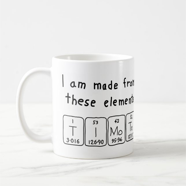 Timote periodic table name mug (Left)