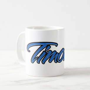 Timothy First Name Blue Tasse Kaffeetasse Coffee Mug