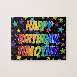 "TIMOTHY" First Name, Fun "HAPPY BIRTHDAY" Jigsaw Puzzle