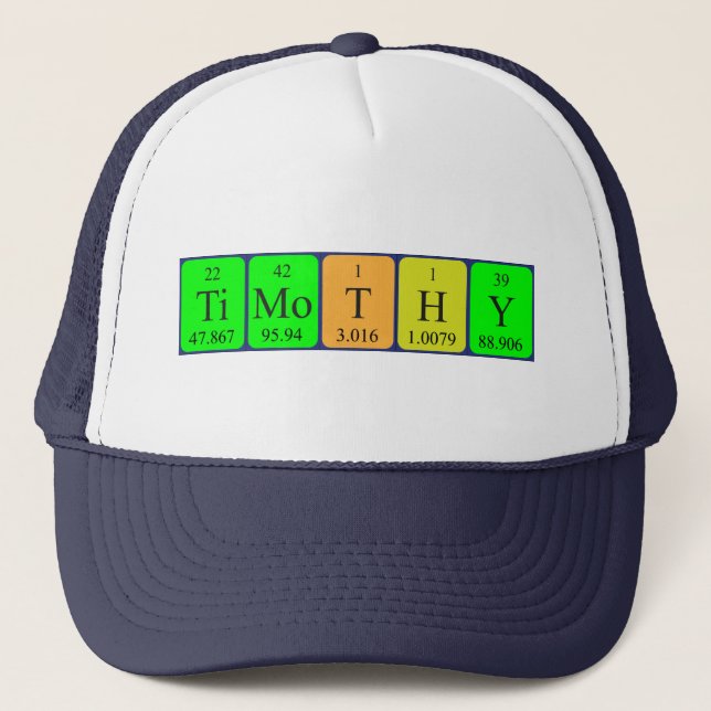 Timothy periodic table name hat (Front)