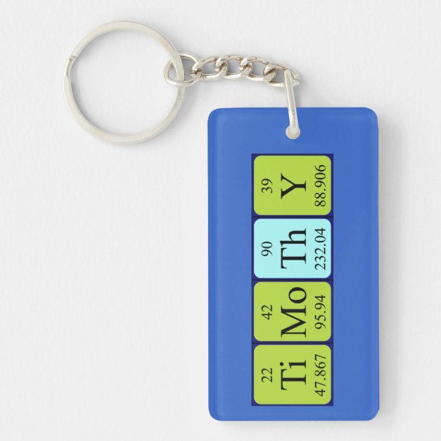Timothy periodic table name keyring (Front)