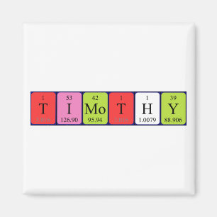 Timothy periodic table name magnet