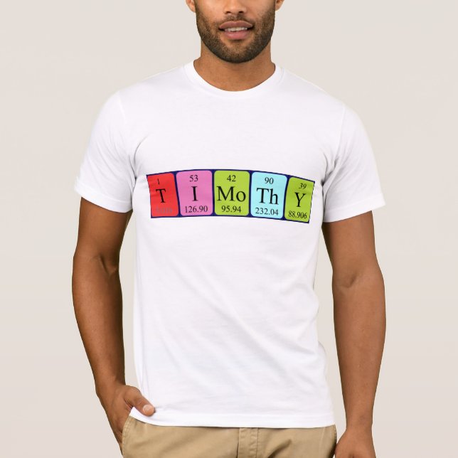 Timothy periodic table name shirt (Front)