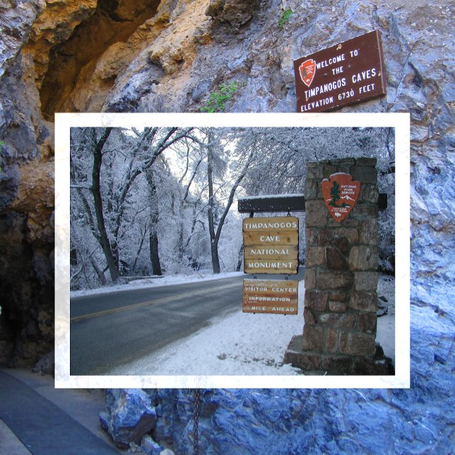 Timpanogos Cave National Monument Winter, Sign Postcard (Creator Uploaded)