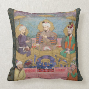 Timur (1336-1405), Babur (1483-1530, r.1526-30) an Cushion