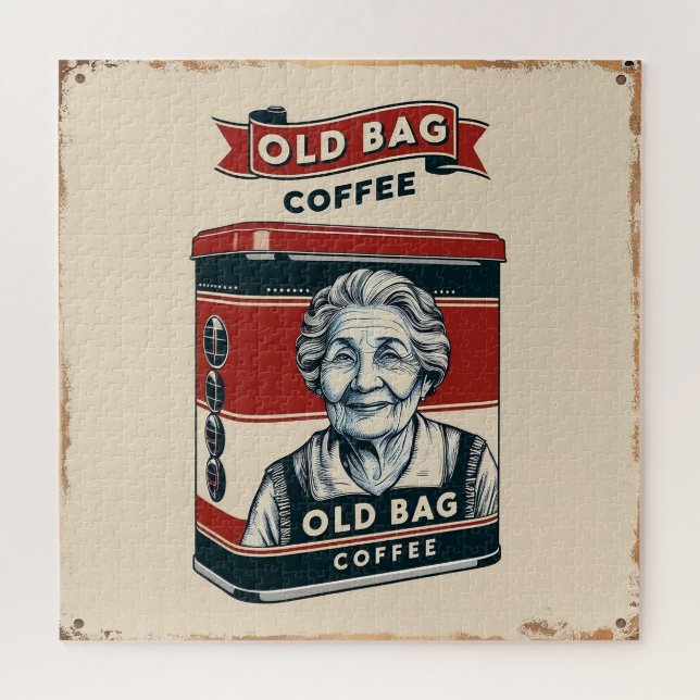 Tin Advertising Sign For Old Bag Coffee Jigsaw Puzzle (Horizontal)