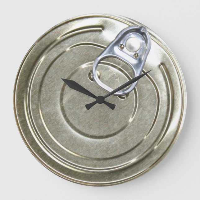 Tin Can Lid Novelty Large Clock (Front)