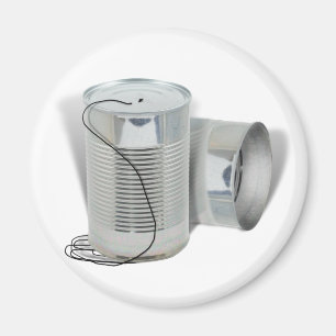 Tin Can Phone (Can you hear me NOW?) Magnet