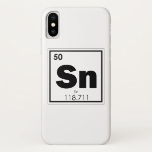 Tin chemical element symbol chemistry formula geek Case-Mate iPhone case