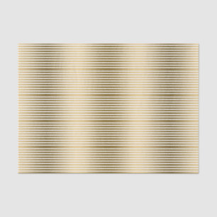 Tin Gold Stripes Custom White Background Tissue Paper