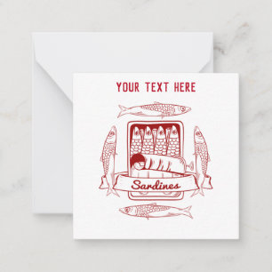 Tin of sardines card