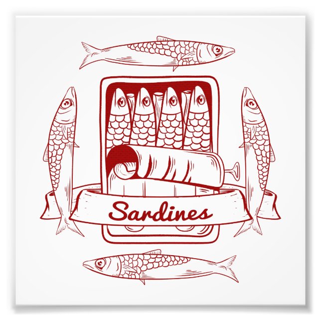 Tin of sardines photo print (Front)