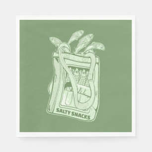 Tin of sardines salty snack napkin
