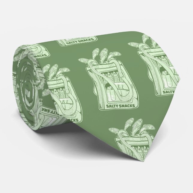 Tin of sardines salty snack tie (Rolled)