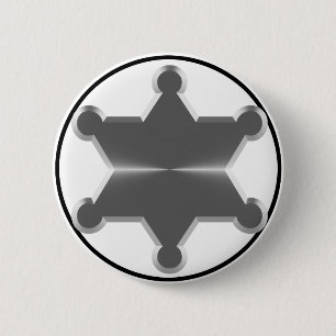 Tin Star Sheriff 6 Cm Round Badge