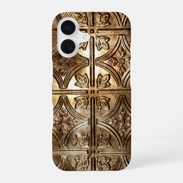 Tin Tile iPhone 16 Case (Back)