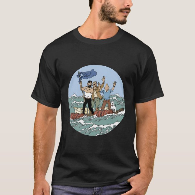 Tin-Tin Sea Adventure With Captain Haddock T-Shirt (Front)