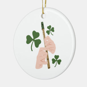 Tin Whistle Ceramic Ornament