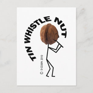 Tin Whistle Nut Postcard
