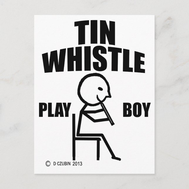 Tin Whistle Play Boy Postcard (Front)
