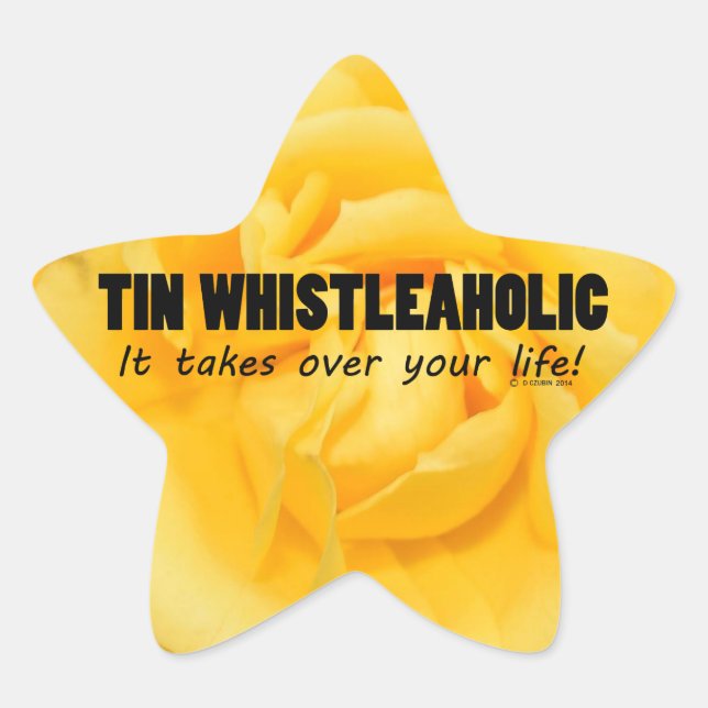 Tin Whistleaholic Life Star Sticker (Front)