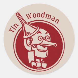 Tin Woodman (Tin Man) Face CC0897 Wonderful Wizard Classic Round Sticker