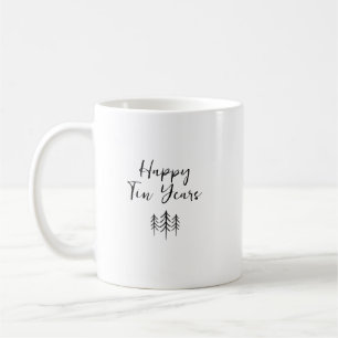 Tin Year Anniversary Mug, Custom 10 Year Husband Coffee Mug