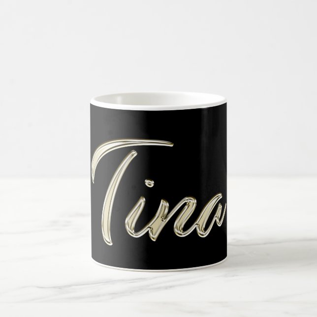 Tina white gold Handwriting Tasse Kaffeetasse Coffee Mug (Center)
