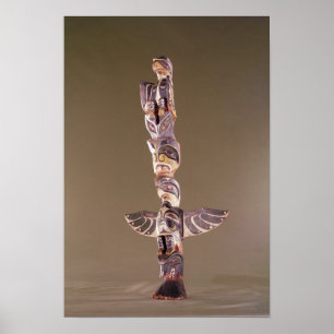 Tinglit Bird Clan totem pole Poster