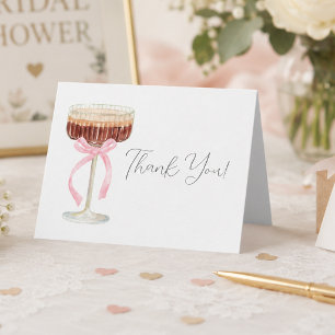 Tini Bit Closer Bridal Shower  Thank You Card