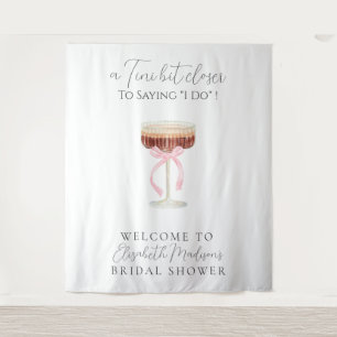 Tini Bit Closer Bridal Shower Welcome Sign Tapestry