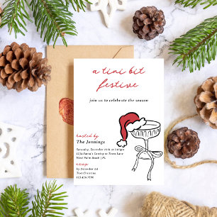 Tini Bit Festive Martini Christmas Cocktail Party Invitation