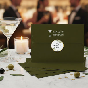 Tini Bit Of Fun Martini Soirée Olive Green Envelope