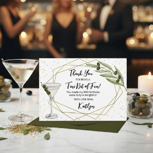 Tini Bit Of Fun Martini Soirée Thank You Card