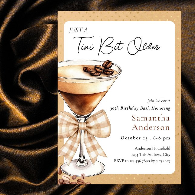 Tini Bit Older 30th Birthday Coffee Invitation (Creator Uploaded)