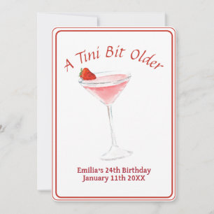 Tini Bit Older - Berry Drink Theme Invitation