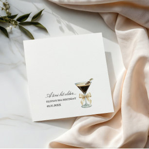 Tini Bit Older Birthday Martini Bow Napkins