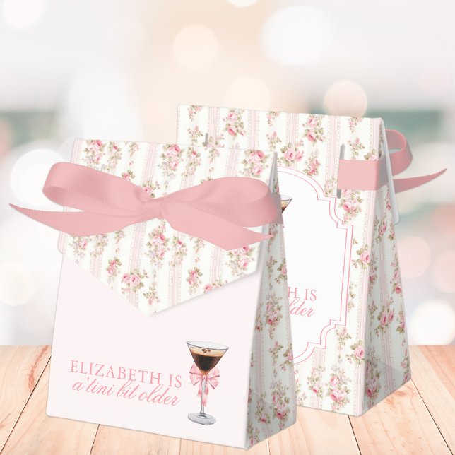 'Tini Bit Older Espresso Martini Coquette Birthday Favour Box (Creator Uploaded)