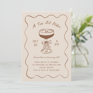 Tini Bit Older Espresso Martini Scribble Birthday Invitation