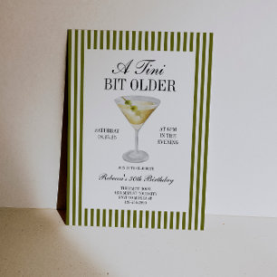 Tini Bit Older Martini Birthday Invitation
