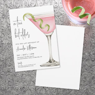 Tini Bit Older Martini Birthday Party Invitation