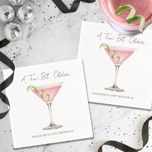 Tini Bit Older Martini Birthday Party Napkin