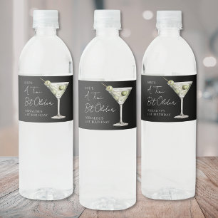 Tini Bit Older Martini Birthday Party Water Bottle Label