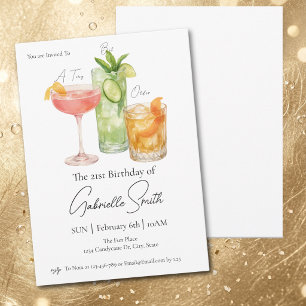 Tini Bit Older Martini Happy 21st Birthday Invitation