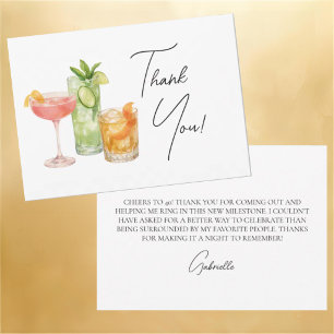 Tini Bit Older Martini Thank You Card