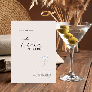 Tini Bit Older Martini Themed Birthday Invitation