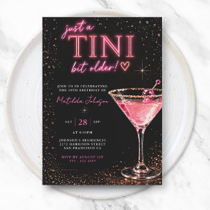 Tini Bit Older Neon Pink 30th Birthday  Invitation