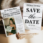 Tini Bit Older Newspaper Adult Birthday Invitation<br><div class="desc">Tini Bit Older Newspaper Adult Birthday Invitation</div>
