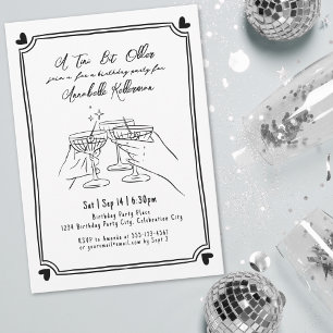 Tini Bit Older Retro Martini Birthday Party Invitation
